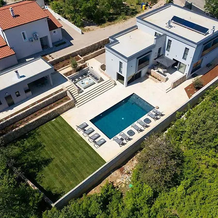 Villa Astrum With Heated Indoor And Outdoor Pool, Jacuzzi And Sauna Vrh (Krk)